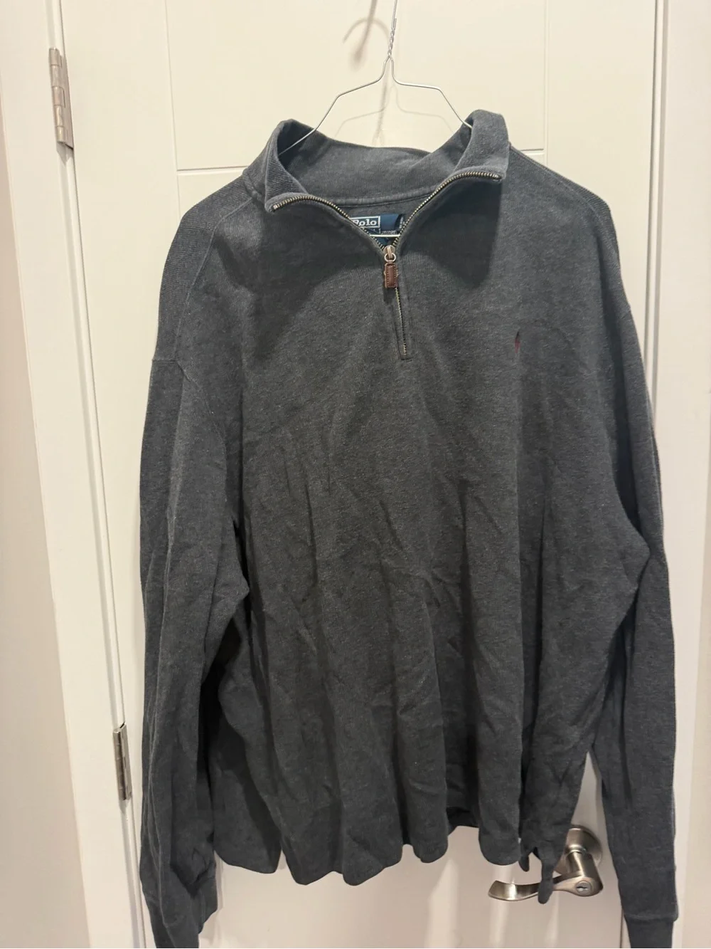 Ralph Lauren Dark Gray Quarter-Zip Pullover Sweater
